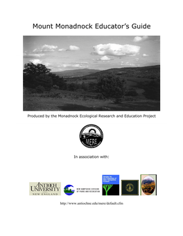 Mount Monadnock Educator's Guide