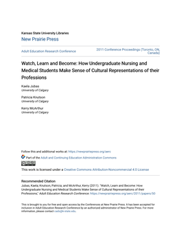 How Undergraduate Nursing and Medical Students Make Sense of Cultural Representations of Their Professions