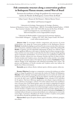 Fish Community Structure Along a Conservation Gradient In