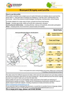 Bromyard Bringsty Ward Profile