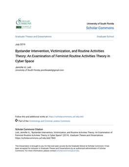 Bystander Intervention, Victimization, and Routine Activities Theory: an Examination of Feminist Routine Activities Theory in Cyber Space