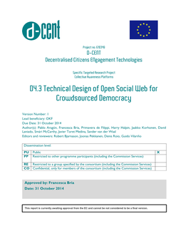 Technical Design of Open Social Web for Crowdsourced Democracy