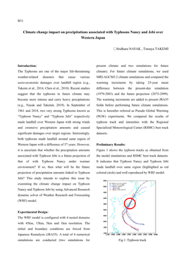 Climate Change Impact on Precipitations Associated with Typhoons Nancy and Jebi Over Western Japan