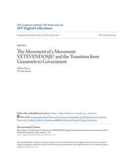 The Movement of a Movement: VETËVENDOSJE! and the Transition from Grassroots to Government