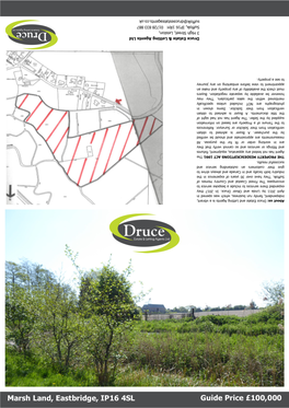 Guide Price £100,000 Marsh Land, Eastbridge, IP16
