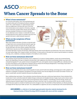 When Cancer Spreads to the Bone