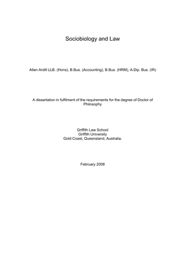 Sociobiology and Law