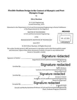 Flexible Stadium Design in the Context of Olympics and Post- Olympics Usage By