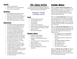 The Dying Garden Custom Moves