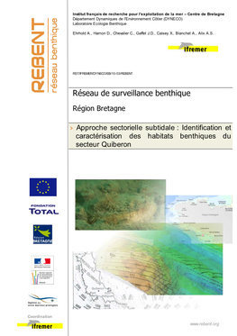Réseau De Surveillance Benthique – Région Bretagne Approche Sectorielle Subtidale : Identification Et Caractérisation Des Habitats Benthiques Du Secteur Quiberon