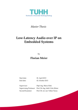 Low-Latency Audio Over IP on Embedded Systems