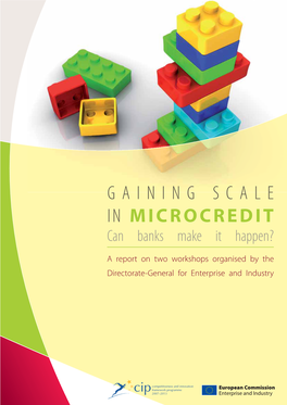 GAINING SCALE in MICROCREDIT Can Banks Make It Happen?