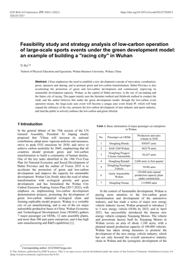 Feasibility Study and Strategy Analysis of Low