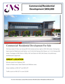 Commercial/ Residential Development for Sale