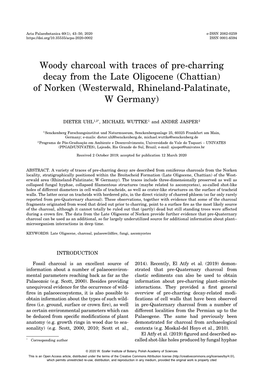 Woody Charcoal with Traces of Pre-Charring Decay from the Late Oligocene (Chattian) of Norken (Westerwald, Rhineland-Palatinate, W Germany)