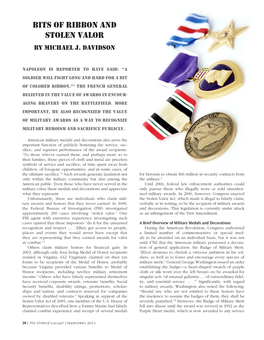 Bits of Ribbon and Stolen Valor by Michael J