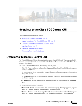 Overview of the Cisco UCS Central GUI