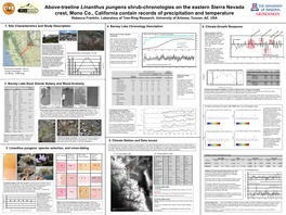 Above Treeline Shrub-Chronologies on the Eastern Sierra Nevada Crest