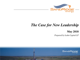 Presentation on Sandridge Energy
