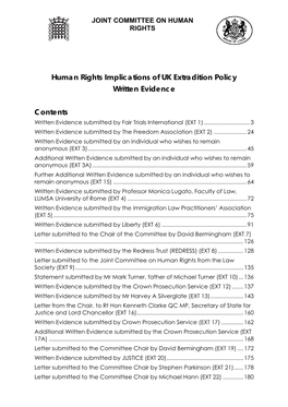 The Human Rights Implications of UK Extradition Policy