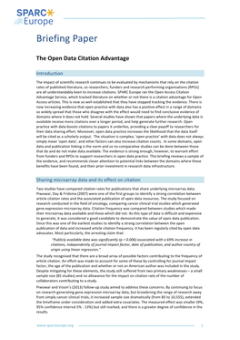 Open Data Citation Advantage