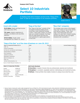 Select 10 Industrials Portfolio, Series 134 Profile Fact Card