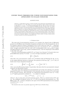 Connes Trace Theorem for Curved Noncommutative Tori. Application to Scalar Curvature