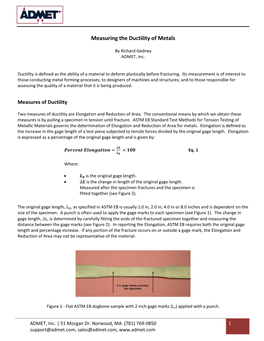 Measuring the Ductility of Metals