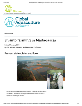 Shrimp Farming in Madagascar « Global Aquaculture Advocate