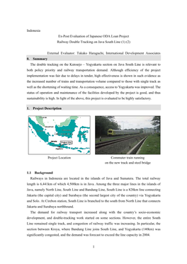 1 Indonesia Ex-Post Evaluation of Japanese ODA Loan Project