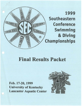 1999 Southeastern Conference Swimming & Diving Championships