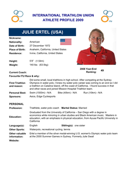 Julie Ertel (Usa)