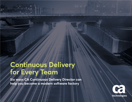 Continuous Delivery for Every Team