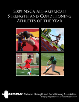 2009 NSCA All-American Strength and Conditioning Athletes of the Year 2009 NSCA All-American Strength and Conditioning Athletes of the Year