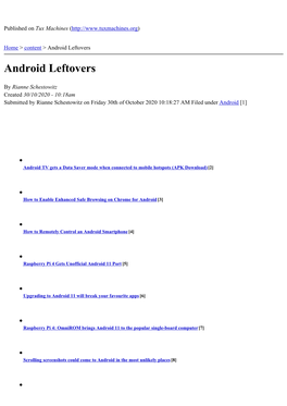Android Leftovers