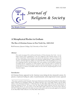 Journal of Religion & Society