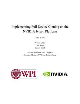 Implementing Full Device Cloning on the NVIDIA Jetson Platform