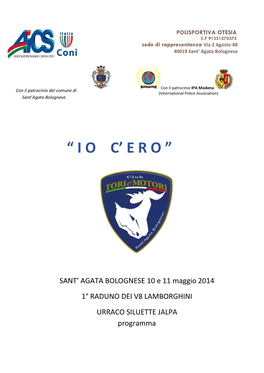 Programma Partecipanti Raduno Lamborghini 2014