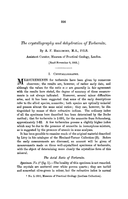 Al~Hy and Dehydration of Torbernite