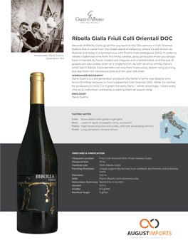 Guerra Albano | Ribolla Gialla Friuli Colli Orientali