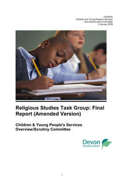 Religious Studies Task Group: Final Report (Amended Version)
