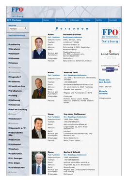 FPÖ Flachgau Home Personen Initiativen Termine Archiv Kontakt