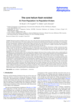 The Core Helium Flash Revisited