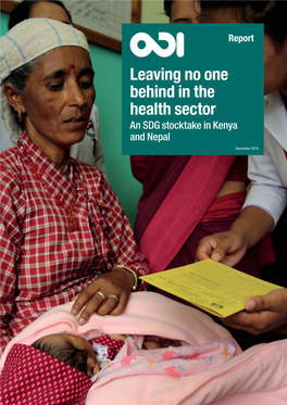 Leaving No One Behind in the Health Sector an SDG Stocktake in Kenya and Nepal