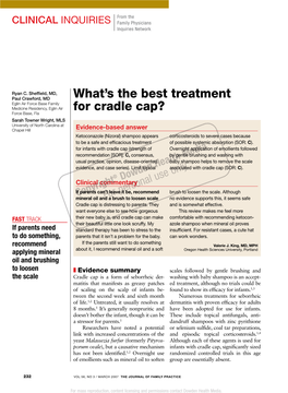 What's the Best Treatment for Cradle Cap?