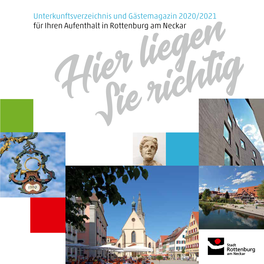 Unterkunftsverzeichnis Und Gästemagazin 2020/2021 Für Ihren Aufenthalt in Rottenburg Am Neckar Rottenburg Am Neckar Herzlich Willkommen!