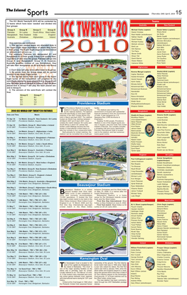 Providence Stadium Beausejour Stadium Kensington Oval