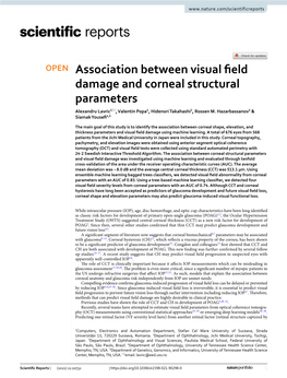 Association Between Visual Field Damage and Corneal Structural