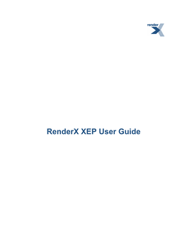 Renderx XEP User Guide XEP User Guide