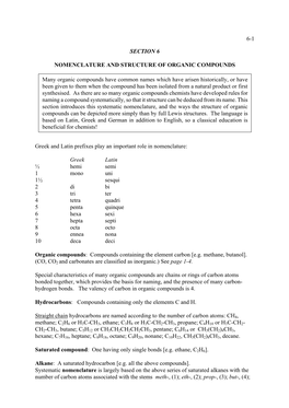 Ganic Compounds